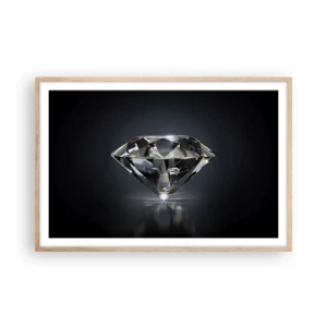 Poster in einem Rahmen aus heller Eiche - Beste Freundin - 91x61 cm