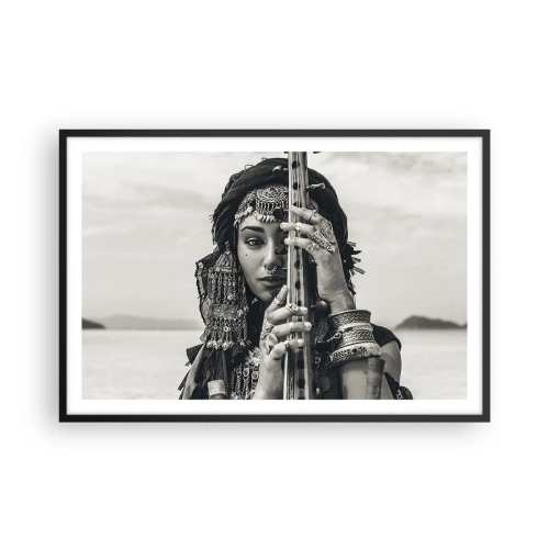 Poster in einem schwarzem Rahmen - Die Musik des Orients selbst - 91x61 cm