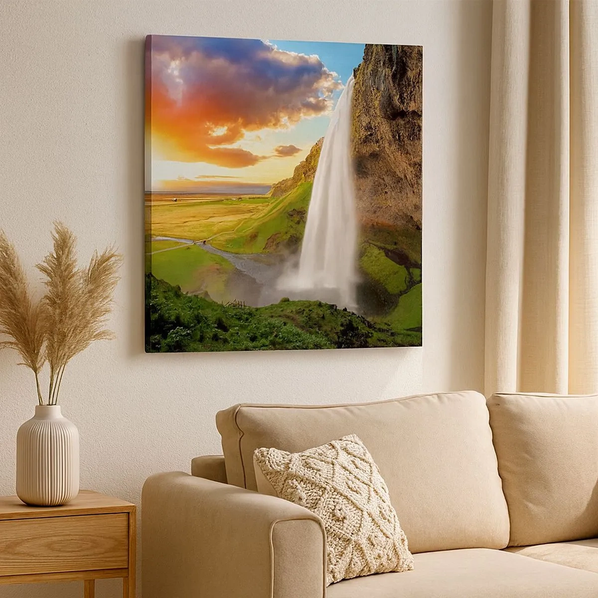 Bild auf Leinwand - Leinwandbild - Die Fülle des isländischen Sommers - 30x30 cm