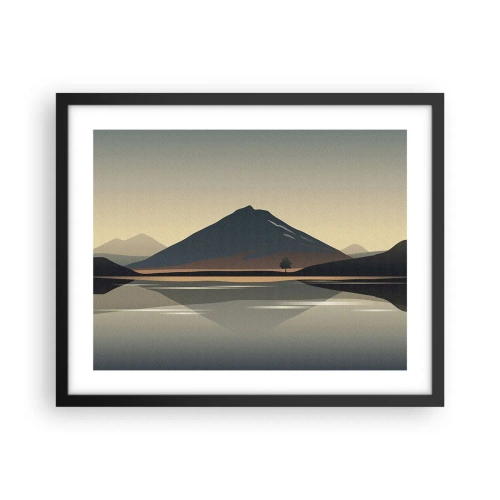 Poster in einem schwarzem Rahmen - Spiegelreflexion - 50x40 cm