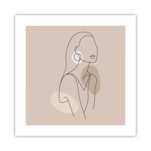 Poster - Mädchenhafte Ikone - 40x40 cm