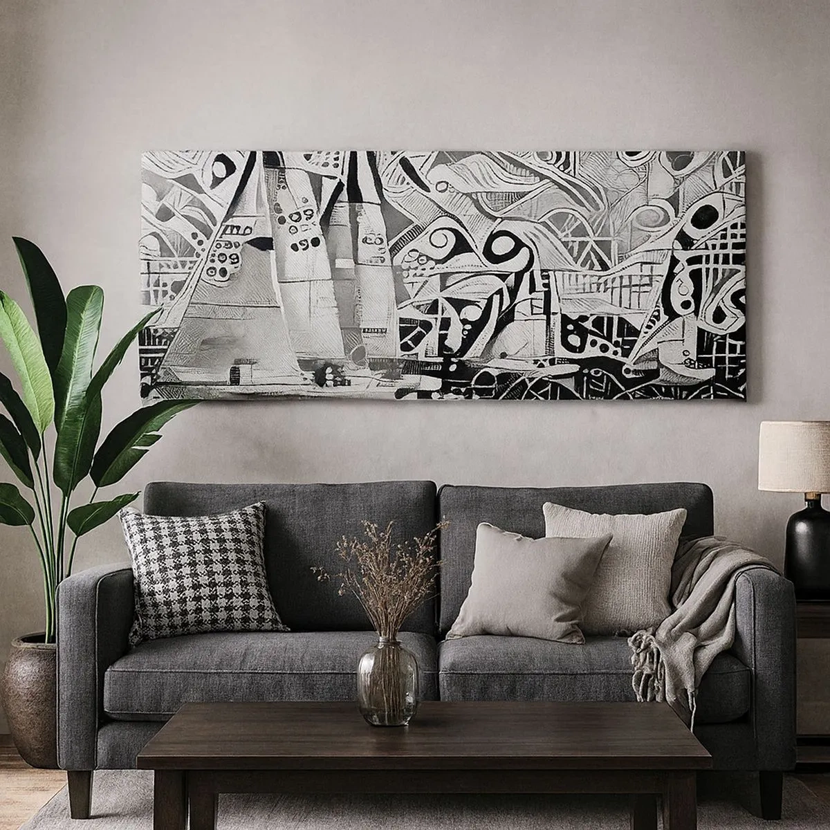 Bild auf Leinwand - Leinwandbild - Zwischen den Wellen - 100x40 cm