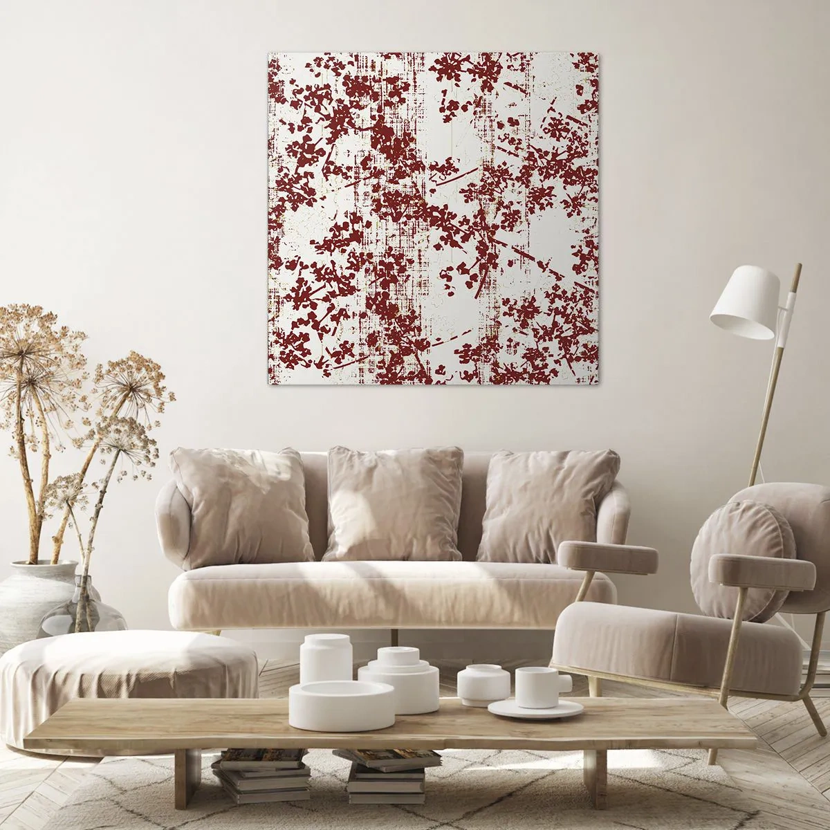 Bild auf Leinwand - Leinwandbild - Wie alter Perkal - 70x70 cm