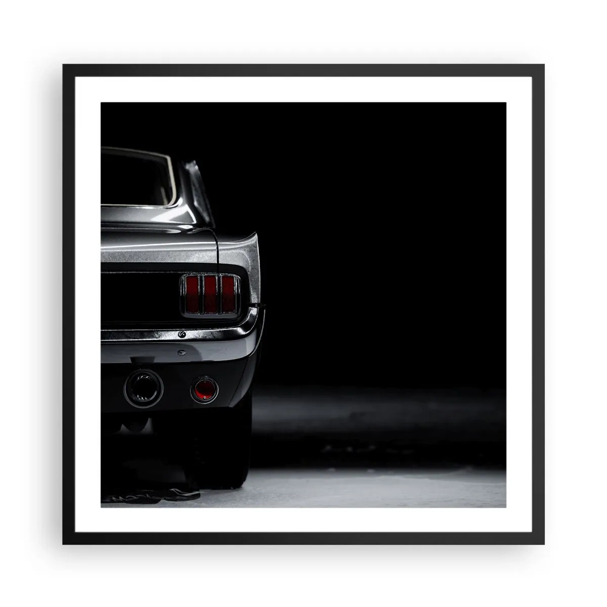 Poster in einem schwarzem Rahmen - Charme des Klassikers - 60x60 cm