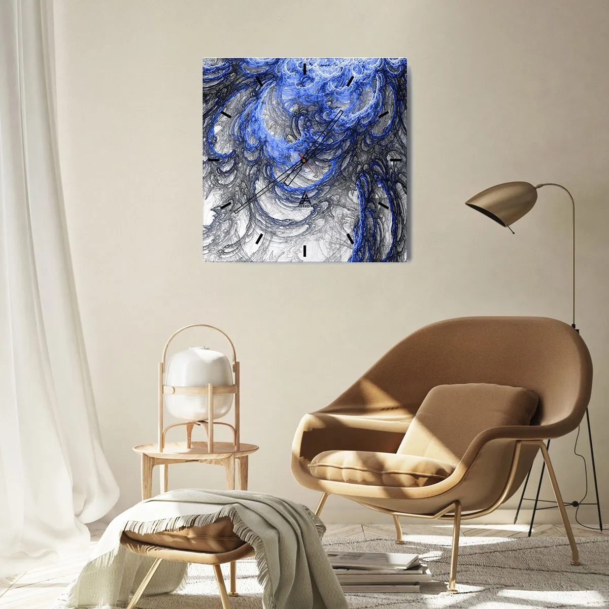 Wanduhr - Glasuhr - Die Geburt einer Welle - 40x40 cm