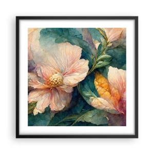 Poster in einem schwarzem Rahmen - Pure Subtilität - 50x50 cm