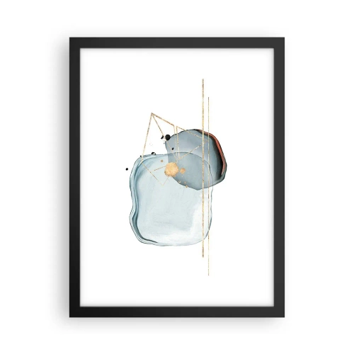 Poster in einem schwarzem Rahmen - Eine Studie über Tropfen - 30x40 cm