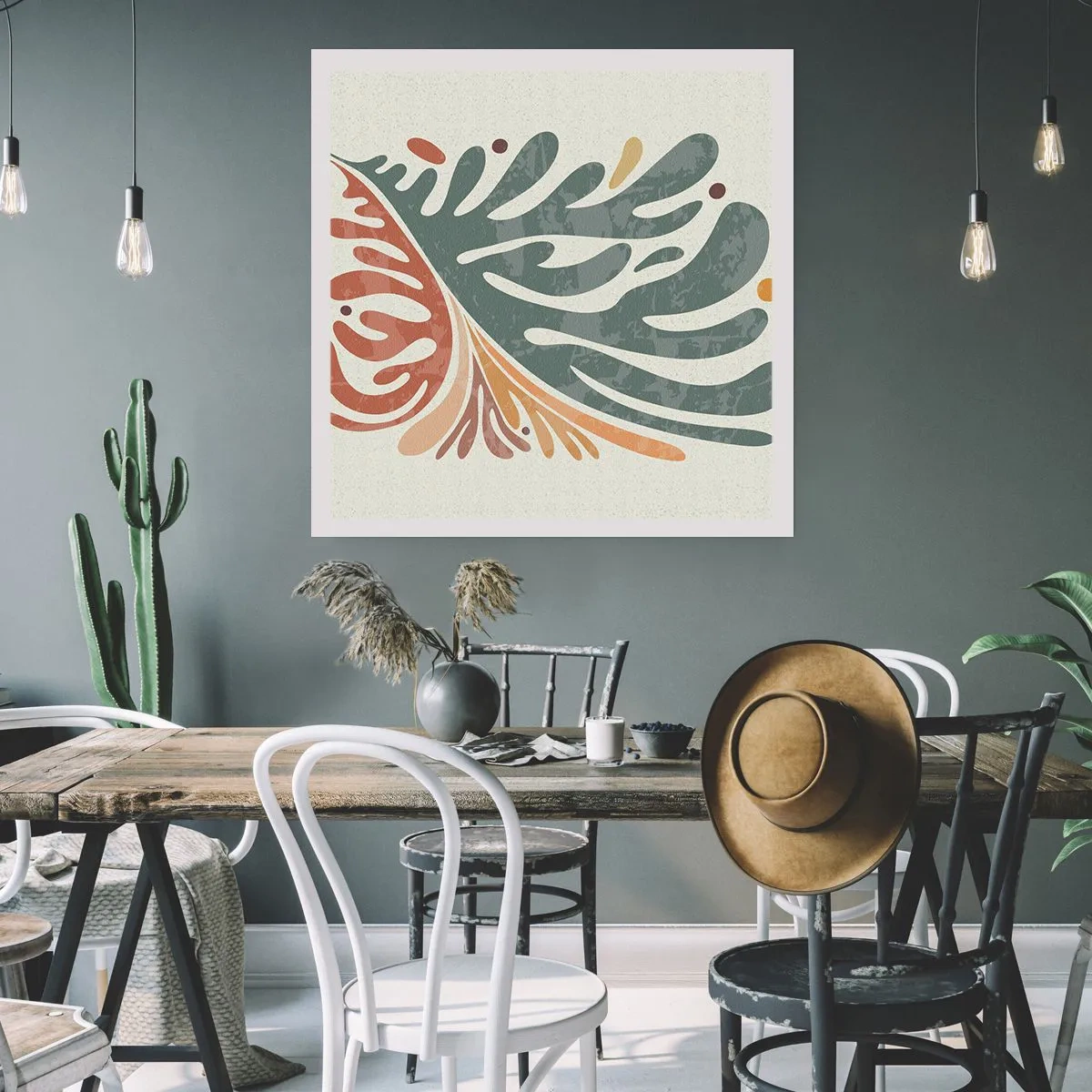 Poster - Mehrfarbiges Blatt - 50x50 cm