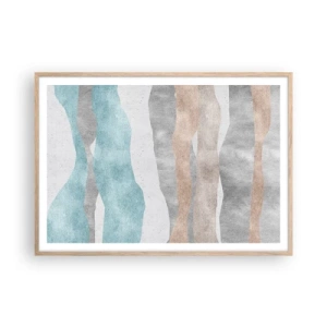 Poster in einem Rahmen aus heller Eiche - Studie über Nähe - 100x70 cm