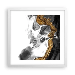 Poster in einem weißen Rahmen - Organische Komposition - 40x40 cm