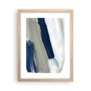 Poster in einem Rahmen aus heller Eiche - Begegnung mit dem Weißsein - 30x40 cm