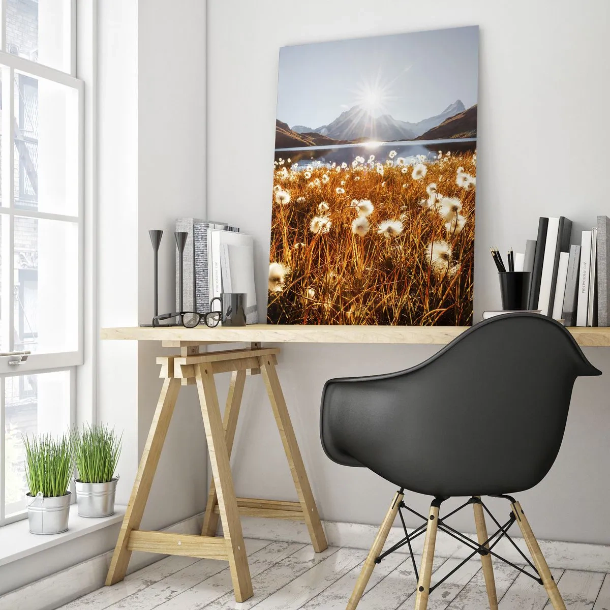 Glasbild - Bild auf glas - Steinhärte, Grasweichheit - 80x120 cm