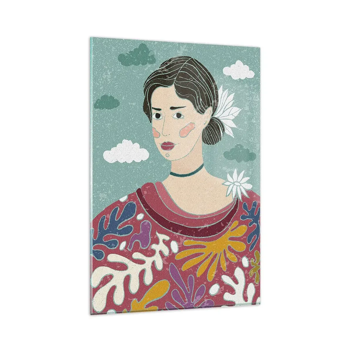 Glasbild - Bild auf glas - Mit Melancholie im Blick - 80x120 cm