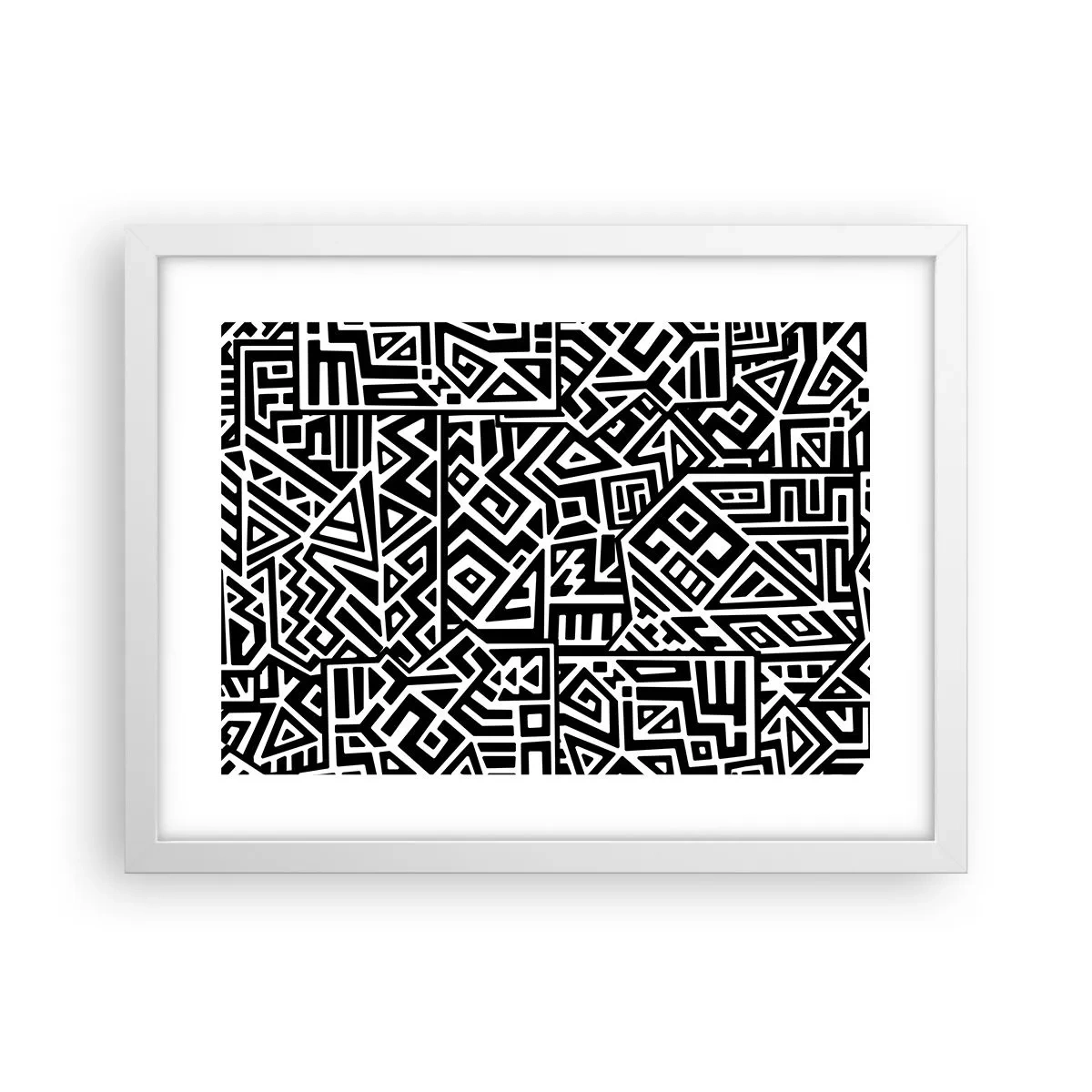 Poster in einem weißen Rahmen - Präkolumbianische Komposition - 40x30 cm
