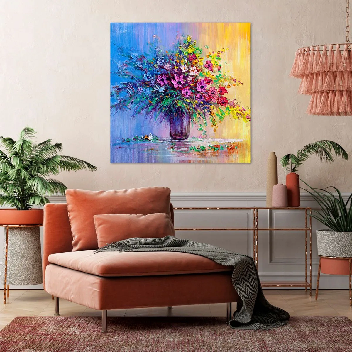 Bild auf Leinwand - Leinwandbild - Sommergeschenk der Wiese - 40x40 cm