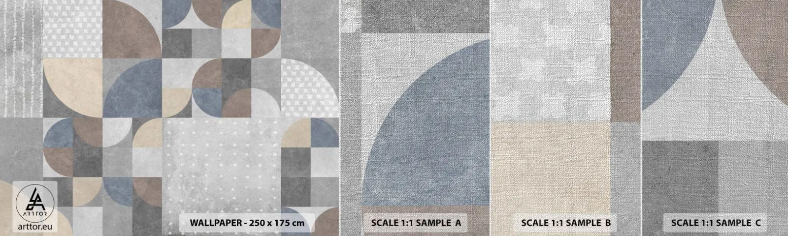 Fototapeten Muster Premium Canvas - Keramische Fantasie - Abstraktion, Stück, Geometrisches Muster - 100x30 cm