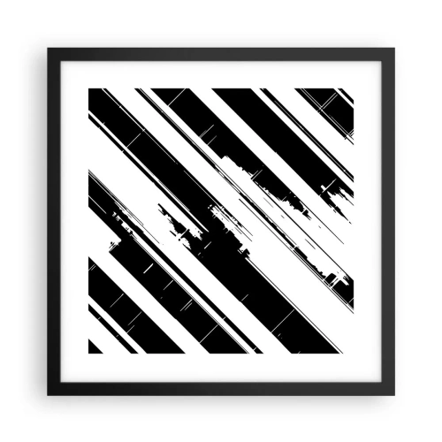 Poster in einem schwarzem Rahmen - Eine intensive und dynamische Komposition - 40x40 cm
