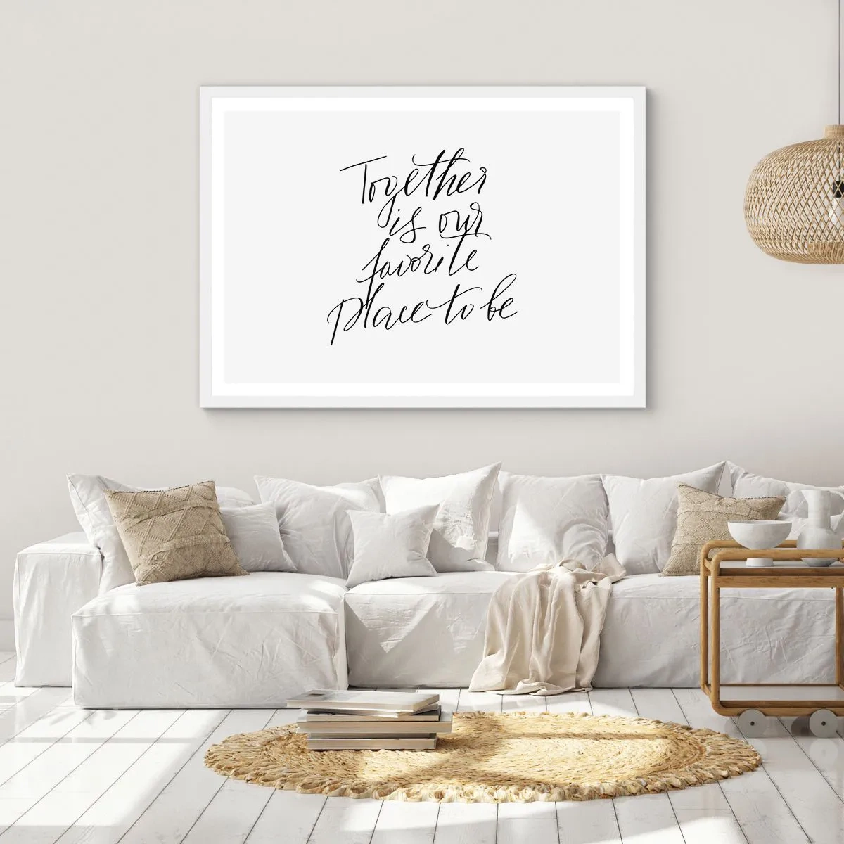 Poster in einem weißen Rahmen - Fühlst du das auch? - 40x30 cm