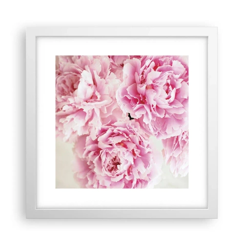 Poster in einem weißen Rahmen - In rosa Glamour - 30x30 cm