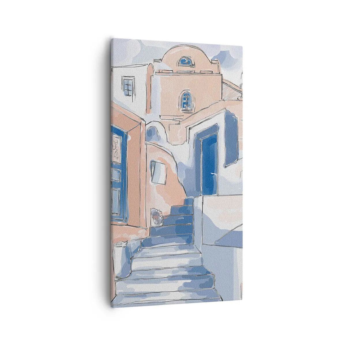 Bild auf Leinwand - Leinwandbild - Exotische Stadt - 55x100 cm