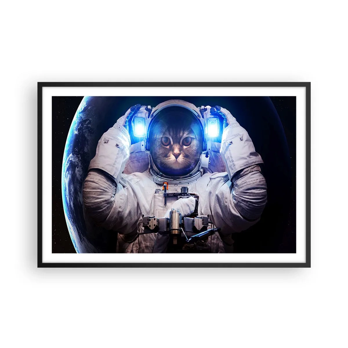 Poster in einem schwarzem Rahmen - Houston, du hast ein Problem - 91x61 cm