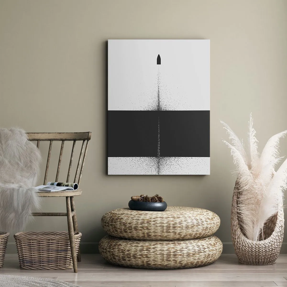 Bild auf Leinwand - Leinwandbild - Direkt zum Ziel - 45x80 cm