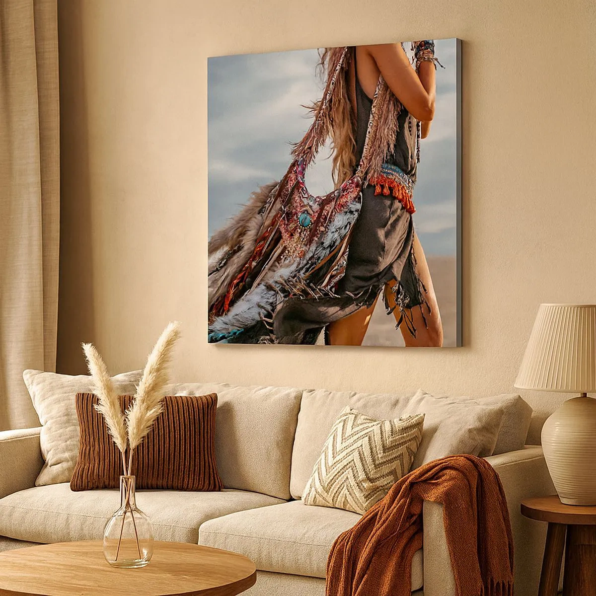 Bild auf Leinwand - Leinwandbild - Das Mädchen des Schamanen - 30x30 cm