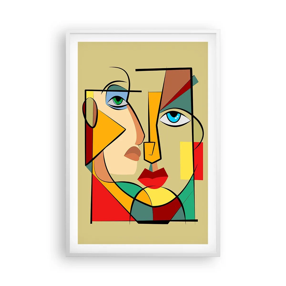 Poster in einem weißen Rahmen - Passendes Paar - 61x91 cm