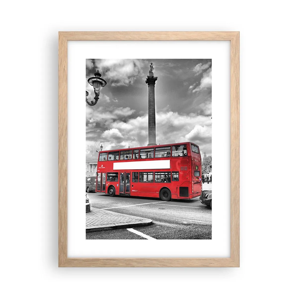 Poster in einem Rahmen aus heller Eiche - Der wahre Blutkreislauf der Stadt - 30x40 cm