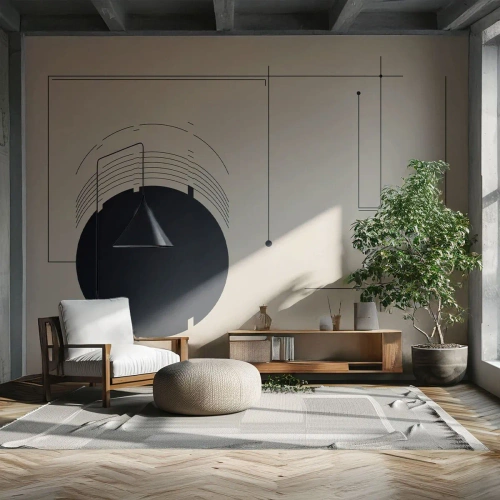 Fototapete Premium Canvas - Flexible und dynamische Komposition - Geometrisch, Minimalismus, Ästhetisch - 250x175 cm