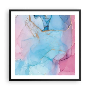 Poster in einem schwarzem Rahmen - Begegnung und Durchdringung - 60x60 cm