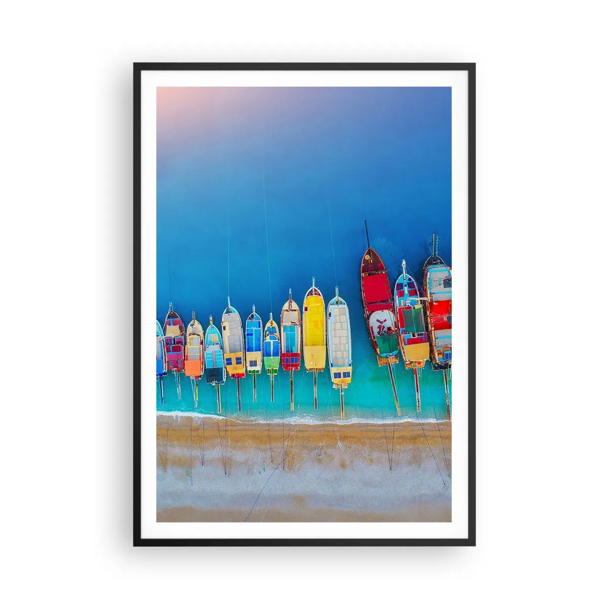 Poster in einem schwarzem Rahmen - Aus der Vogelperspektive - 70x100 cm