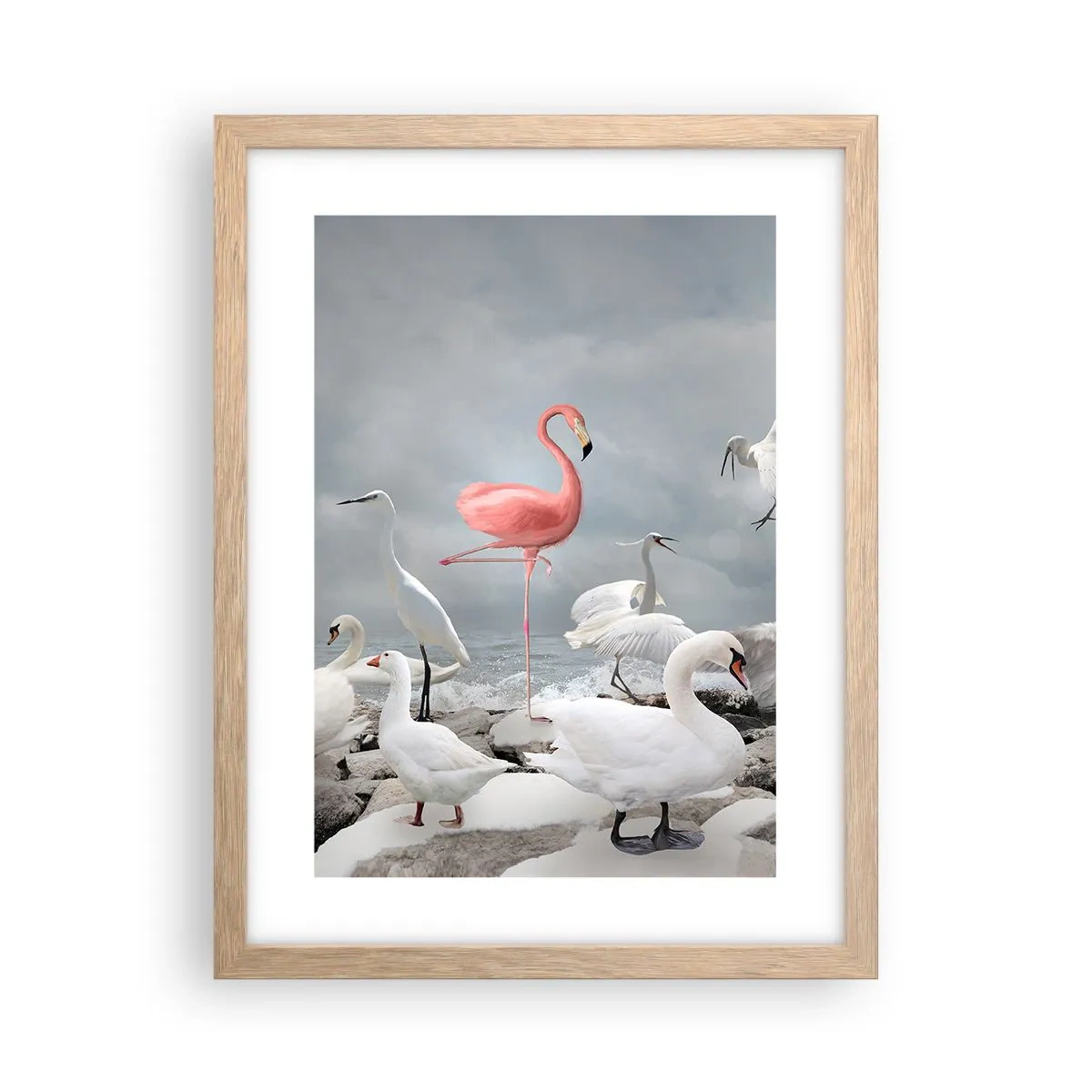 Poster in einem Rahmen aus heller Eiche - Wie kam ich hier hin? - 30x40 cm