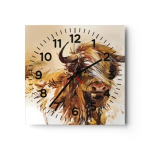 Wanduhr - Glasuhr - Stolz des Jägers - 30x30 cm