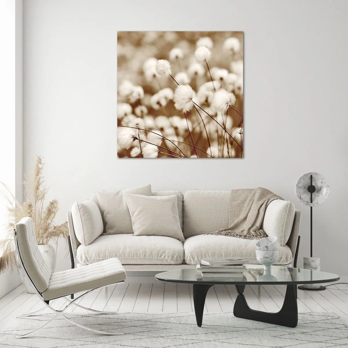 Glasbild - Bild auf glas - Flauschiges Kornfeld - 30x30 cm