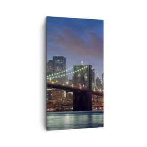 Bild auf Leinwand - Leinwandbild - Leuchtende Nacht - 45x80 cm