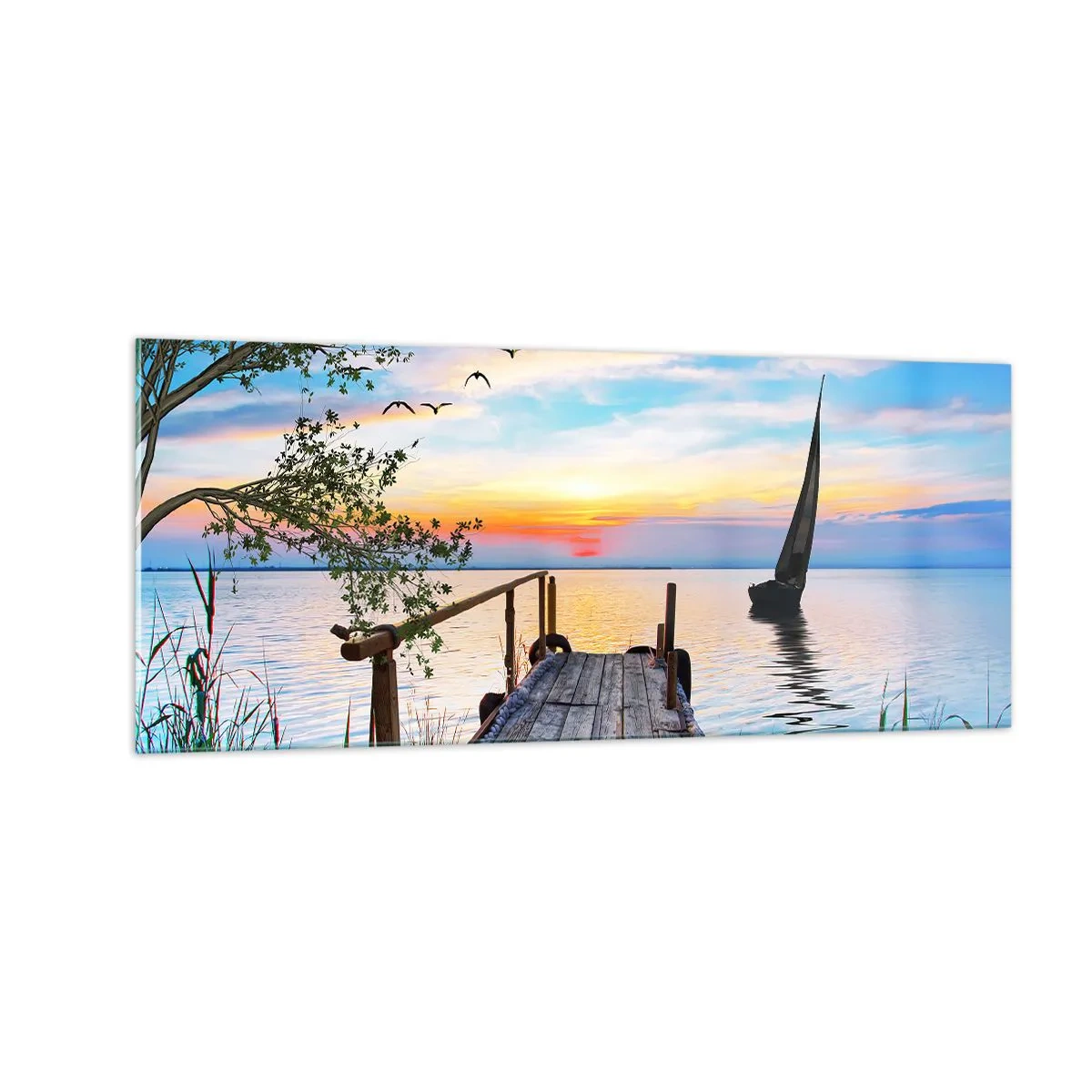 Glasbild - Bild auf glas - Guten Abend - 100x40 cm