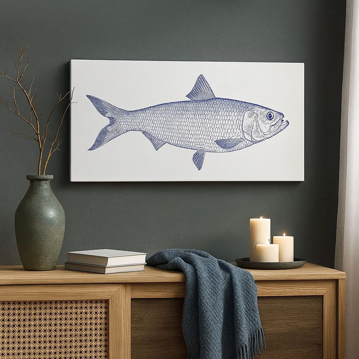 Bild auf Leinwand - Leinwandbild - Grüße aus den nördlichen Meeren - 100x40 cm