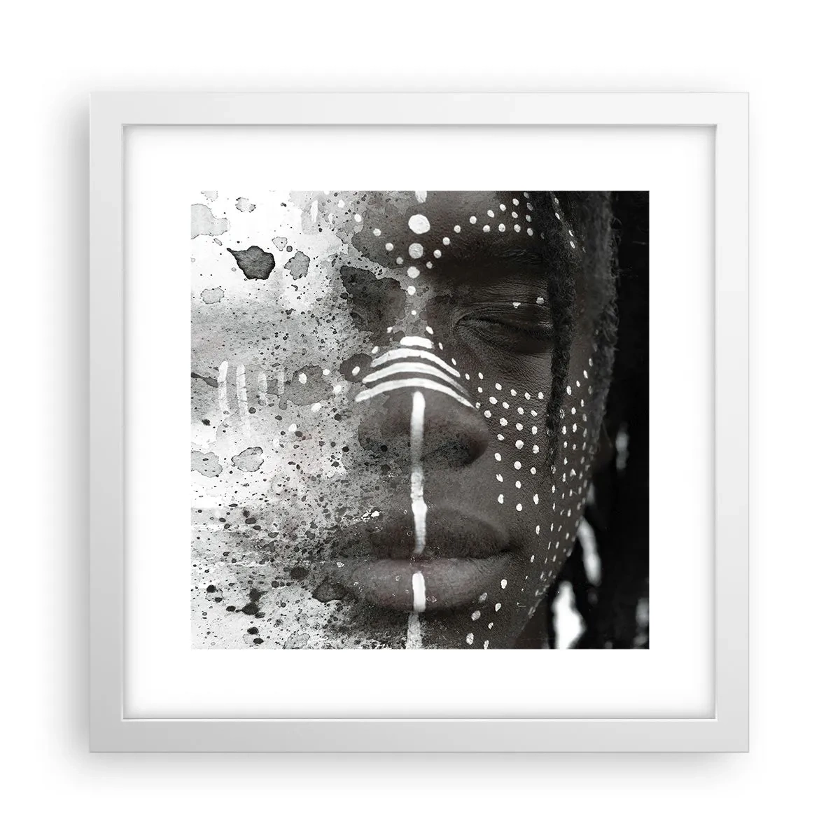 Poster in einem weißen Rahmen - Entdecke den Urgeist - 30x30 cm