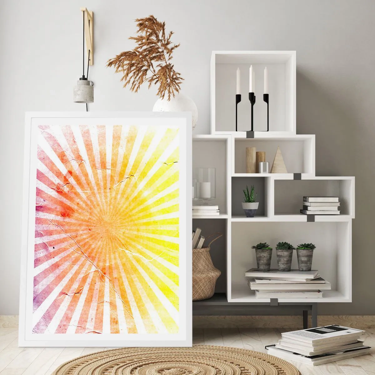 Poster in einem weißen Rahmen - Sonnenaufgänge und Sonnenuntergänge - 50x70 cm