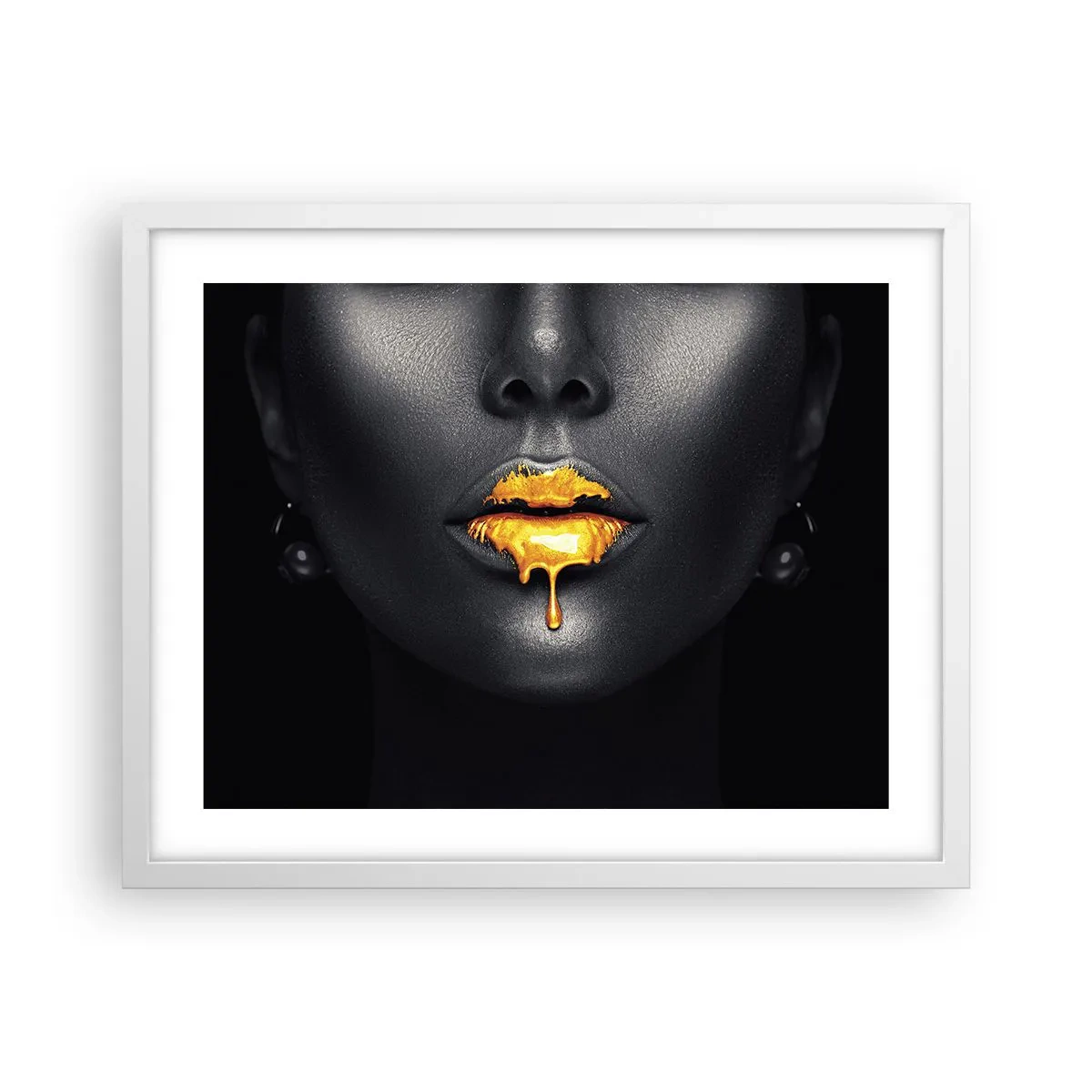 Poster in einem weißen Rahmen - Goldmaul - 50x40 cm