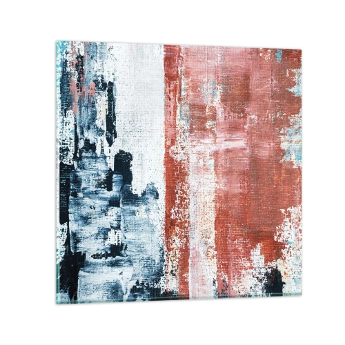 Glasbild - Bild auf glas - Fünfzig-Fünfzig abstrakt - 50x50 cm