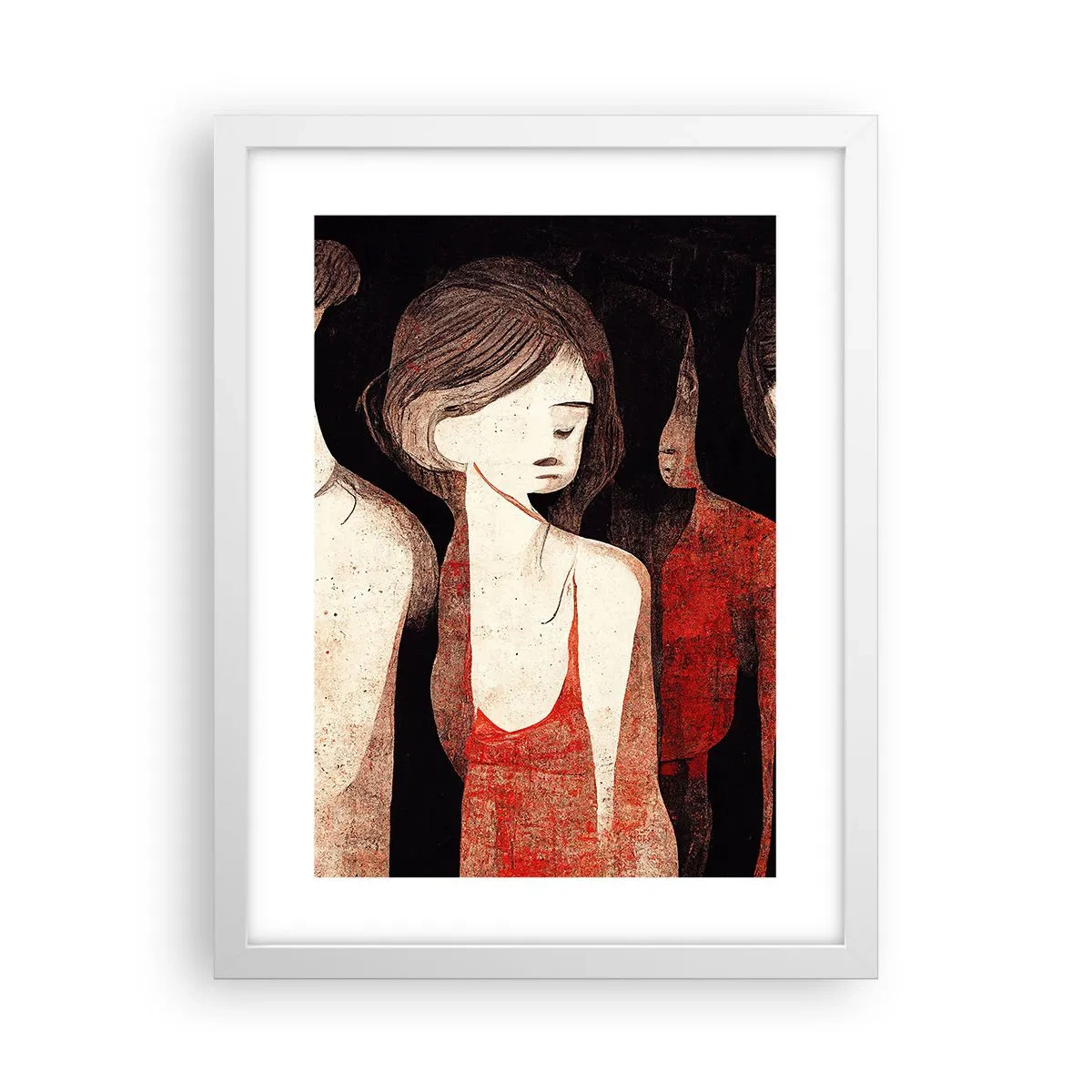 Poster in einem weißen Rahmen - Madonnen der Dunkelheit - 30x40 cm