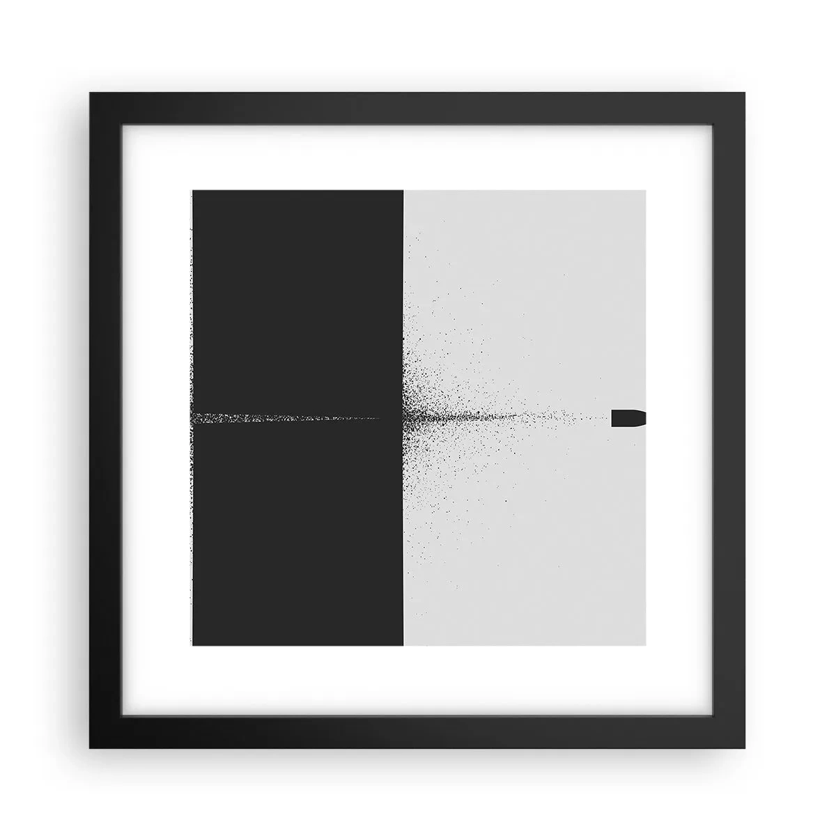 Poster in einem schwarzem Rahmen - Direkt zum Ziel - 30x30 cm
