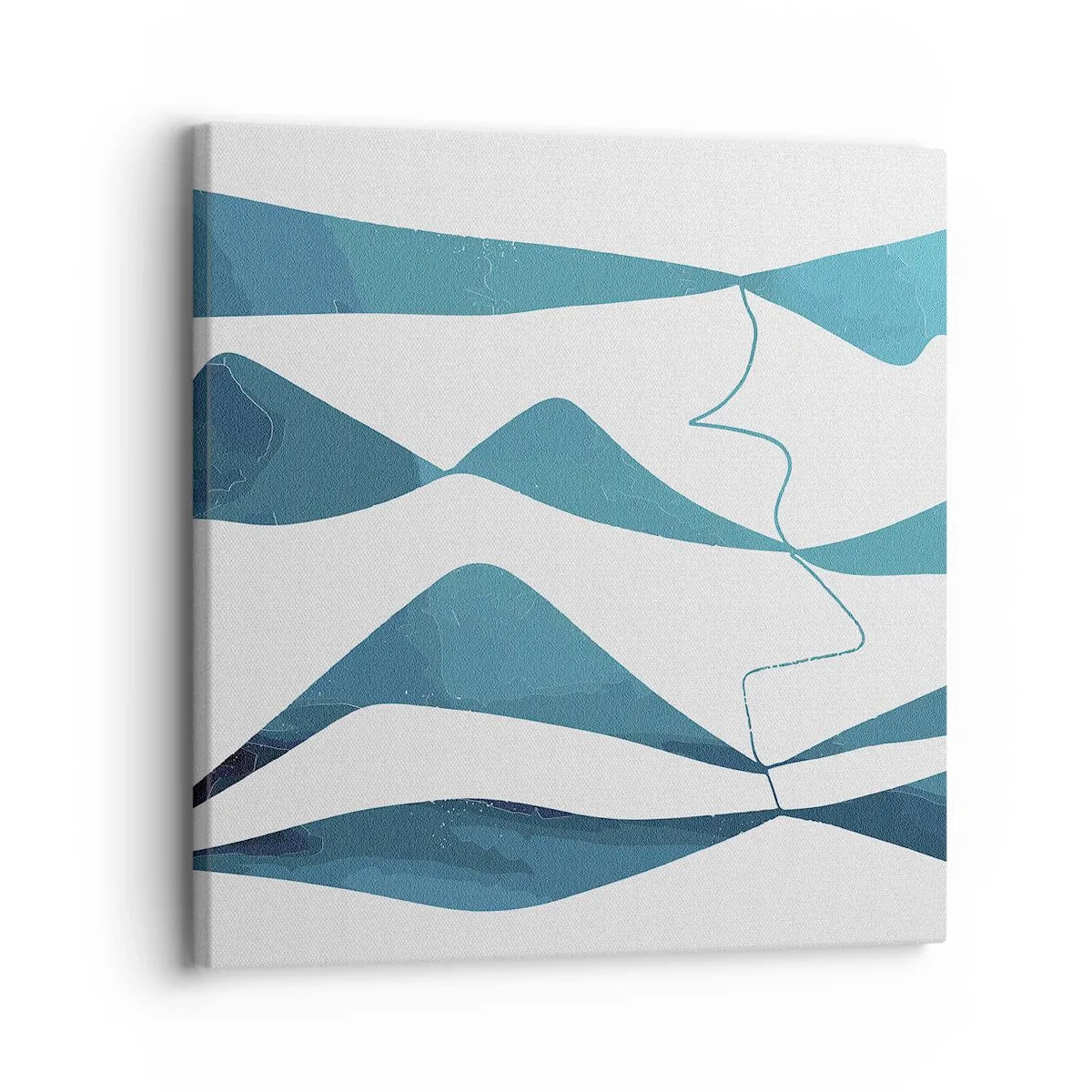 Bild auf Leinwand - Leinwandbild - Abstraktion: türkisfarbene Verbindung - 30x30 cm