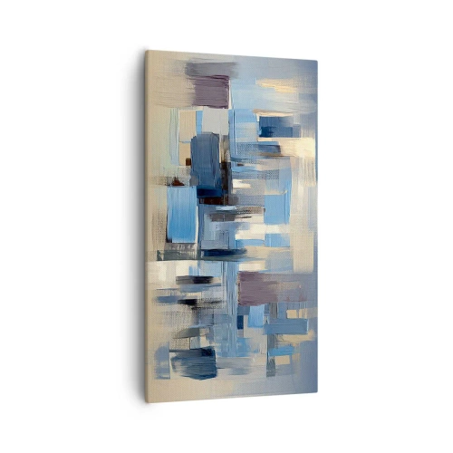 Bild auf Leinwand - Leinwandbild - Blaue Konstruktion - 55x100 cm