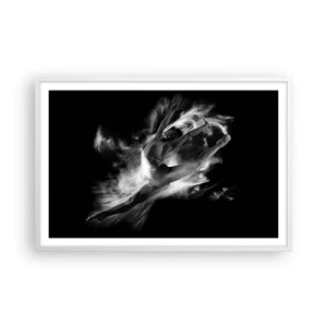 Poster in einem weißen Rahmen - Im Flug hängen geblieben - 91x61 cm