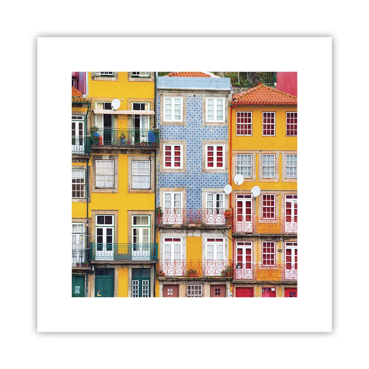 Poster - Farben der Altstadt - 30x30 cm