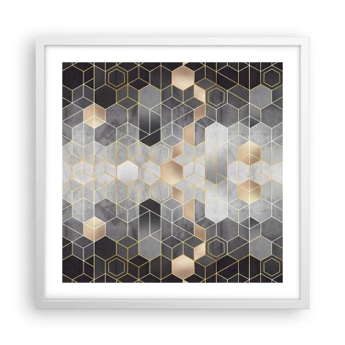 Poster in einem weißen Rahmen - Diamant-Komposition - 50x50 cm