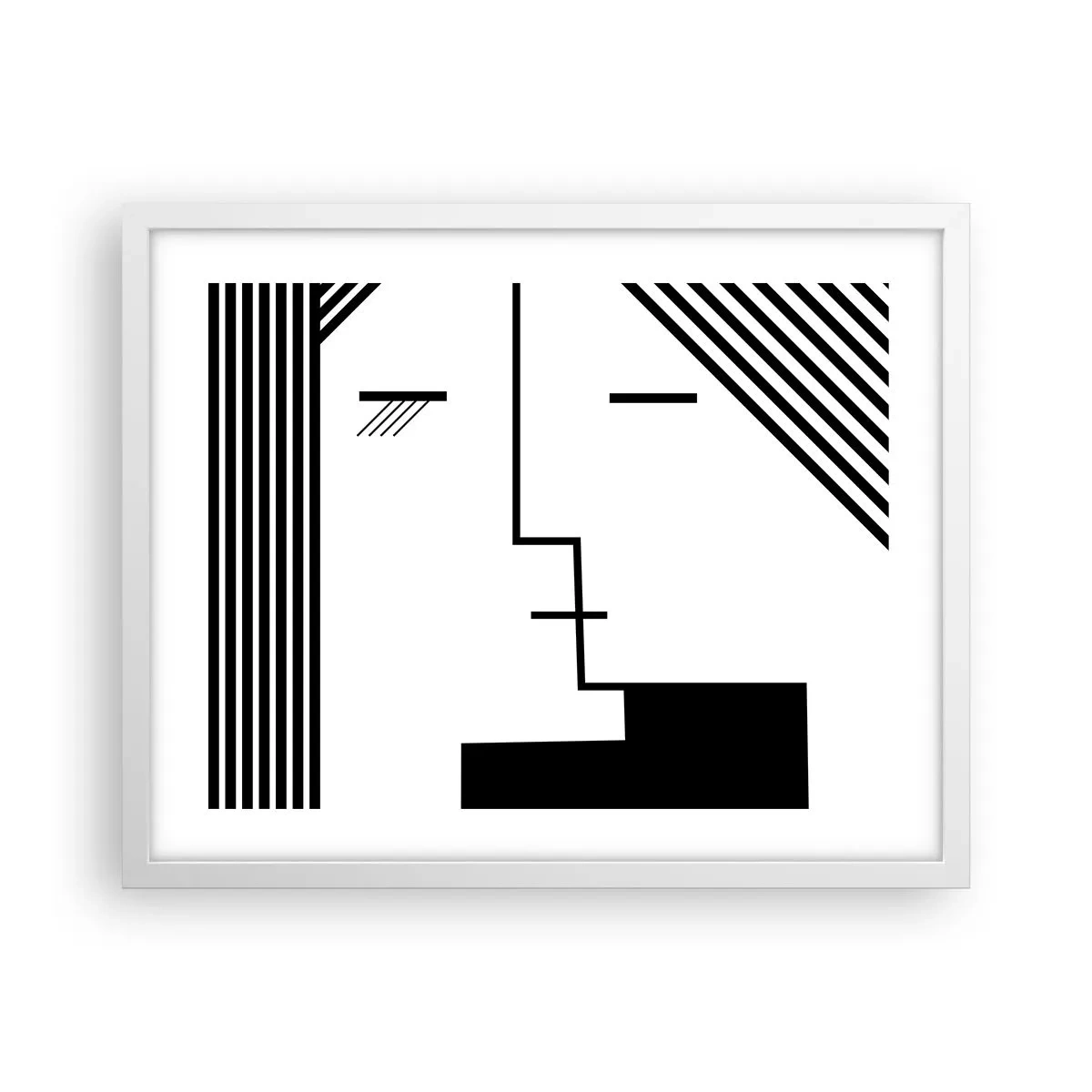 Poster in einem weißen Rahmen - Einfach ein Kuss - 50x40 cm